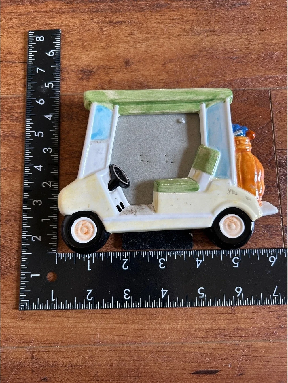 Ceramic Golf Cart Photo Frame with Stand